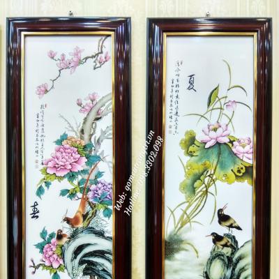 Tranh Sứ Tứ Quý Mã TL018